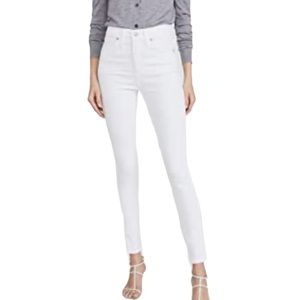 Madewell Women's 10" High-Rise Skinny Jeans in Pure White AJ233 Size 26